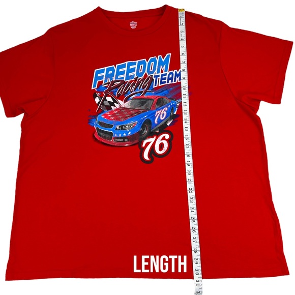 Patriotic USA Freedom Racing 76 MEN'S 3XL Graphic T-Shirt America July 4th Red - Picture 8 of 13